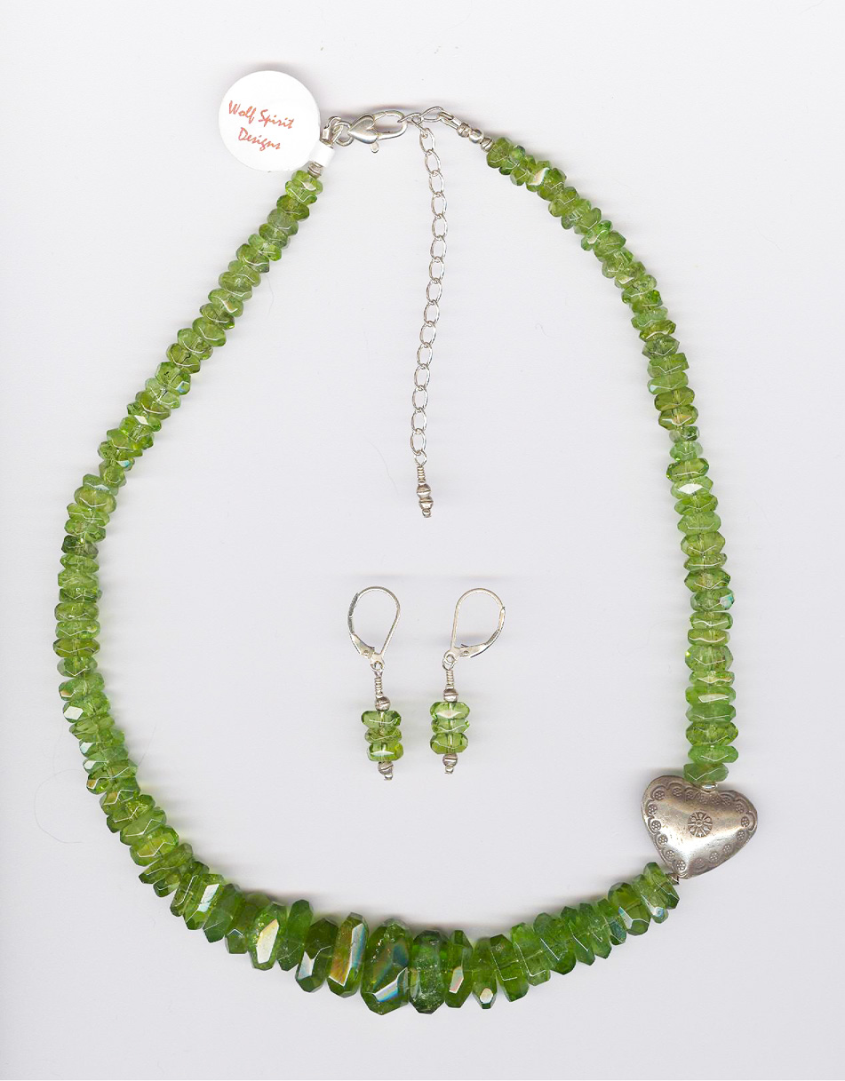 Peridot and Thai Silver Necklace