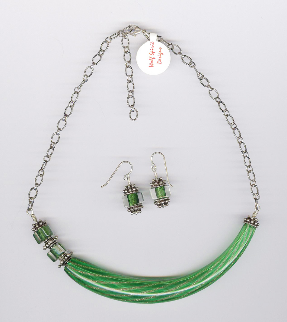 Hand-Blown Furnace Glass Necklace
